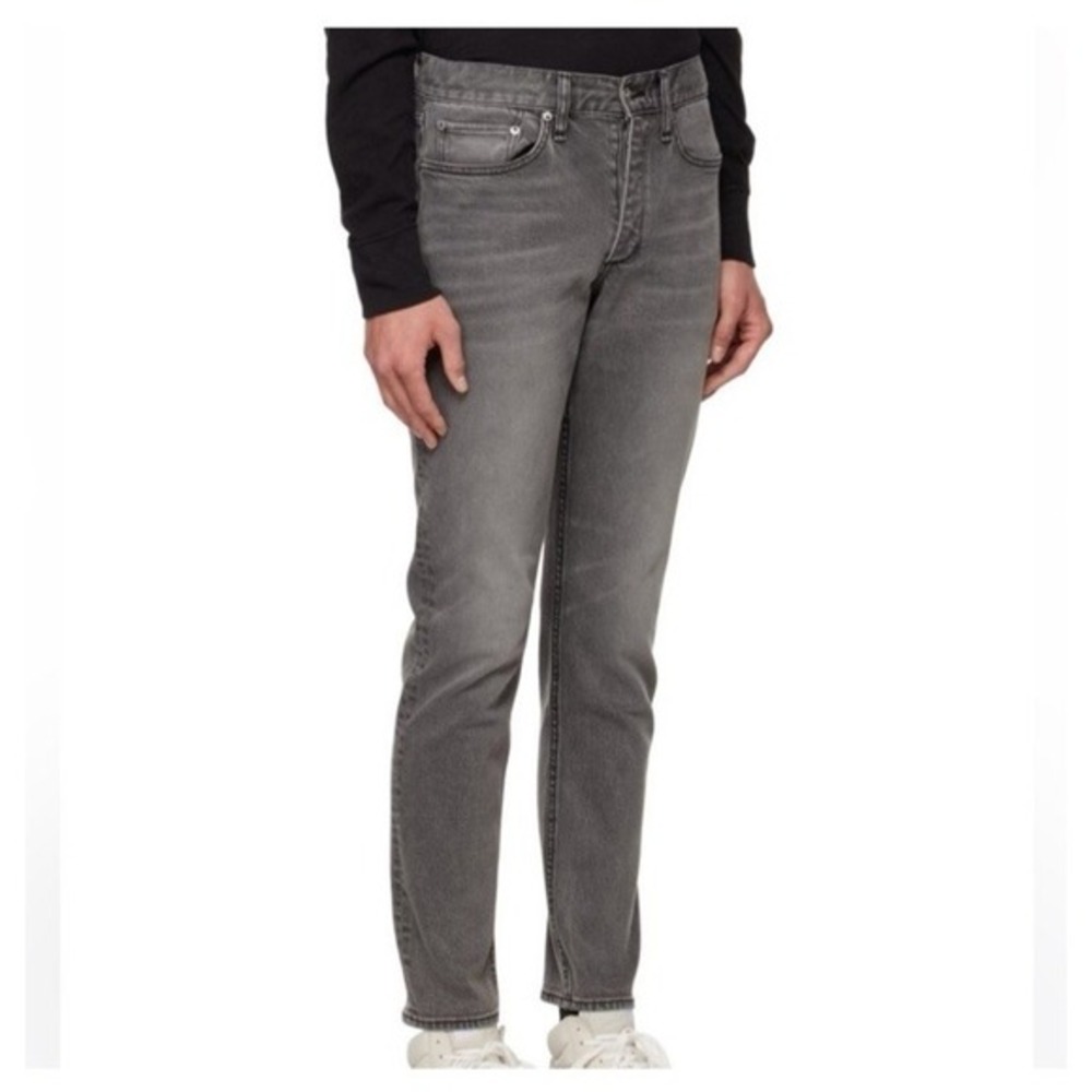 NWT Rag Bone&  Fit 2 Slim Jeans Greyson Faded Mid rise 30X32 Button Fly‎ Grunge - Picture 3 of 13